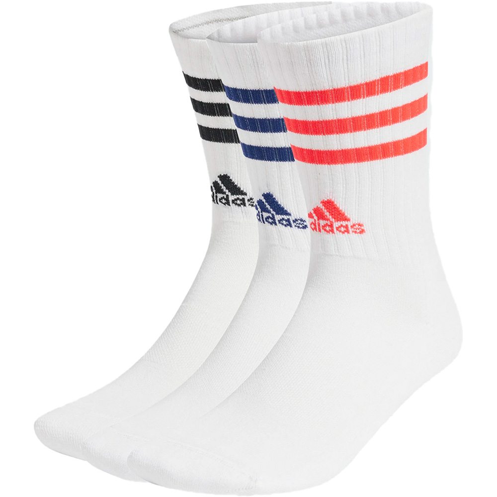 3-Streifen Cushioned Crew Socken 3er-Pack 