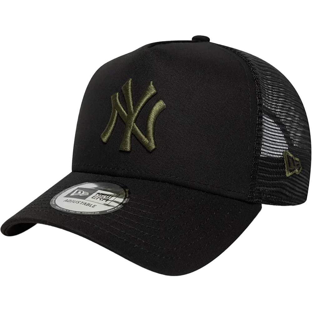 NEW YORK YANKEES BLK LEAGUE ESSENTIAL TRUCKER Cap OSFM
