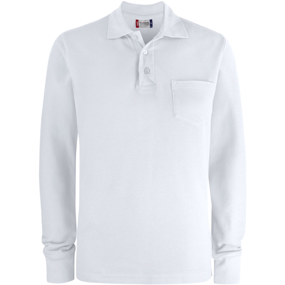 Basic Poloshirt Pocket Langarm 