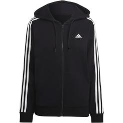 Essentials 3-Streifen French Terry Kapuzenjacke Damen 
