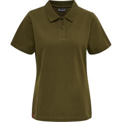 Red Stretch Polo Damen