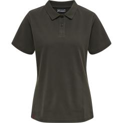 Red Stretch Polo Damen