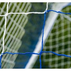Fußballnetz - 11er Tor - Europäisch - 4mm Weiß/Blau 