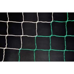 Fußballnetz - 11er Tor - Europäisch - 4mm Weiß/Grün 