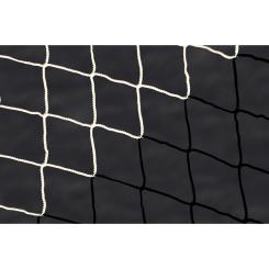 Fußballnetz - 11er Tor - Europäisch - 4mm Weiß/Schwarz 