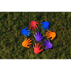 8er-Set Bodenmarkierung - Hände 