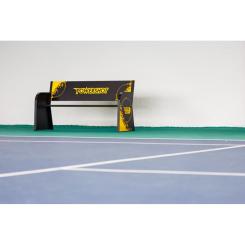 Sitzbank aus Stahl  - personalisierbar - schwarz 