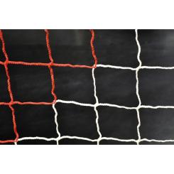 Fußballnetz - 11er Tor - Europäisch - 4mm Weiß/Rot 