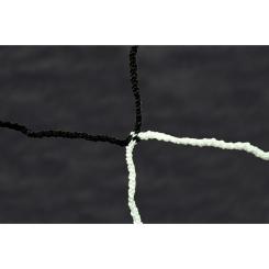 Fußballnetz - 11er Tor - Europäisch - 4mm Weiß/Schwarz 