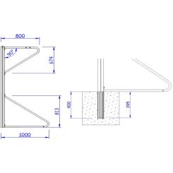 Handballtor - Stahl - inkl. Bodenhülsen  