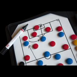 Fußball-Taktikmappe mit Klemmbrettvorrichtung 