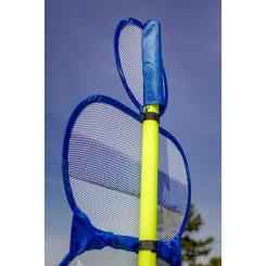 5er Set Fußballwand - blau und weiß + Stange 